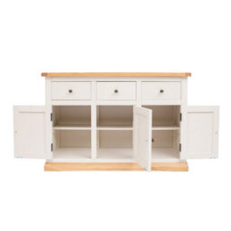 Cabinet Bits Trevi Off White 3 Drawer 3 Door Sideboard Brass Knob - thumbnail 4