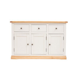 Cabinet Bits Trevi Off White 3 Drawer 3 Door Sideboard Brass Knob - thumbnail 1