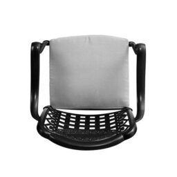 Breeins Set Of 2 Black Cast Aluminum Stackable Chairs Bistro Garden Armchair With Seat Cushions - thumbnail 4
