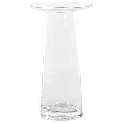 Beliani Flower Vase Manna Glass 26 Cm Transparent - image 1
