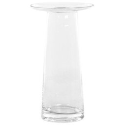 Beliani Flower Vase Manna Glass 26 Cm Transparent - thumbnail 1
