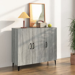Berkfield Industrial Sideboard Grey Sonoma 90X34X80 Cm Engineered Wood - thumbnail 2