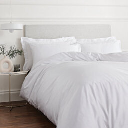 Bianca Fine Linens Bianca Bedding 400 Thread Count Cotton Sateen Duvet Cover Set With Pillowcase White