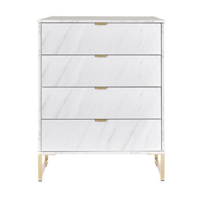 Nanjing 4 Drawer Chest Of Drawers In Marble (Ready Assembled) - image 1