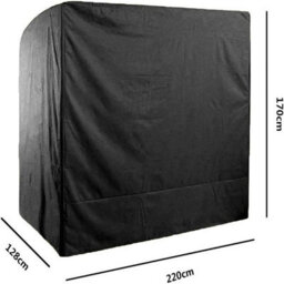 Outdoor Protective Cover, 3-Seater Garden Swing 220X125X175Cm, Black - thumbnail 7