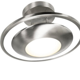Happy Homewares Modernistic Semi Flush Energy Saving Led Ceiling Light Fitting In Satin Nickel - thumbnail 5