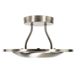 Happy Homewares Modernistic Semi Flush Energy Saving Led Ceiling Light Fitting In Satin Nickel - thumbnail 6