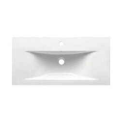 Plum&clay Novela Gloss White Wall Hung Vanity Unit With Ceramic Basin (W)800mm - thumbnail 2