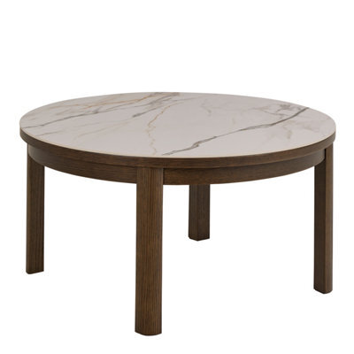 Furniture To Go Southampton Round Coffee Table In Cream Ceramic 90X45Cm - image 1