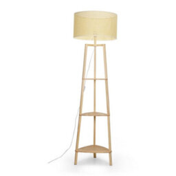 Valuelights Hiru Natural 3 Tier Shelf Floor Lamp With Wicker Shade And Bulb - thumbnail 5