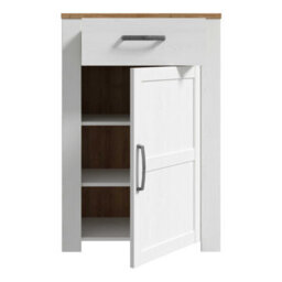 Wyld Haus Kyoto White & Natural Oak 1-Door 1-Drawer Shoe Cabinet - thumbnail 5