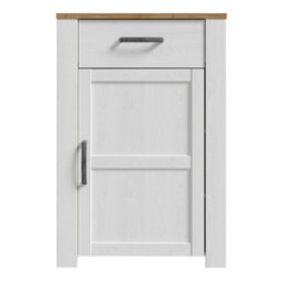 Wyld Haus Kyoto White & Natural Oak 1-Door 1-Drawer Shoe Cabinet - thumbnail 3