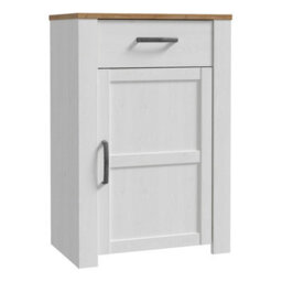Wyld Haus Kyoto White & Natural Oak 1-Door 1-Drawer Shoe Cabinet - thumbnail 2