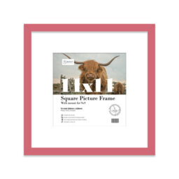 "11X11"" Pink Picture Frame - 11X11"" Square Frame With 9X9"" Mount For 11X11""/9X9"" Pictures Vintage Style Photo Display, 1 Pack" - thumbnail 1
