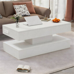 Modern Coffee Table With Led Lighting, Hidden Storage And Hydraulic Lift - thumbnail 8