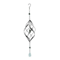 Betley Butterfly Stainless Steel Spiral Wind Spinner Single/double/triple Outdoor Kinetic Hanging Metal Garden Ornament - thumbnail 2