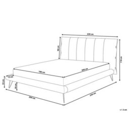 Beliani Bed Faux Leather Betin 180 X 200 Cm (Eu Super King) Sand Beige - thumbnail 3