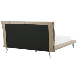 Beliani Bed Faux Leather Betin 180 X 200 Cm (Eu Super King) Sand Beige - thumbnail 6