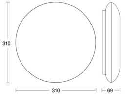 Steinel Dl Vario Quattro S Led Ceiling Light Motion Sensor 4 Detection Zones Ourdoor Sensor Light Warm White Softlight - thumbnail 4