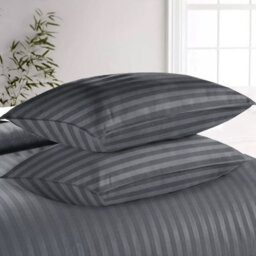 Ameha Stripe Pillowcase Pair Microfiber-Soft Charcoal Striped Pillowcases, Envelope Closure, Machine Washable Bedding Pillow Cover - thumbnail 8