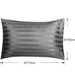 Ameha Stripe Pillowcase Pair Microfiber-Soft Charcoal Striped Pillowcases, Envelope Closure, Machine Washable Bedding Pillow Cover - thumbnail 5