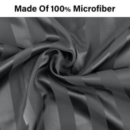 Ameha Stripe Pillowcase Pair Microfiber-Soft Charcoal Striped Pillowcases, Envelope Closure, Machine Washable Bedding Pillow Cover - thumbnail 3