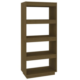 Berkfield Book Cabinet/room Divider Honey Brown 60X35X135 Cm Solid Pinewood - thumbnail 2