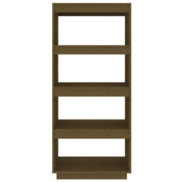 Berkfield Book Cabinet/room Divider Honey Brown 60X35X135 Cm Solid Pinewood - thumbnail 5