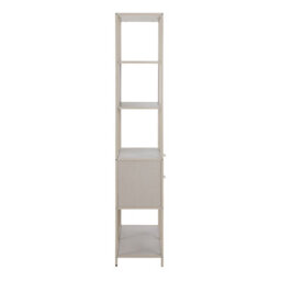 Furniture To Go Seaford Tall Grey Metal 2 Drawer Bookcase With 4 Shelves - thumbnail 3
