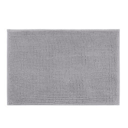 Aspire Homeware Quick Dry Chenille Bathmat Soft Water Absorbent Shower Mat Non-Slip Floor Mat, Light Grey (L)90Cm X (W)60Cm - thumbnail 1