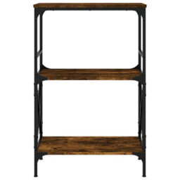 Berkfield Bookcase 3-Tier Smoked Oak 59X35X90.5 Cm Engineered Wood - thumbnail 4