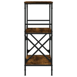 Berkfield Bookcase 3-Tier Smoked Oak 59X35X90.5 Cm Engineered Wood - thumbnail 5