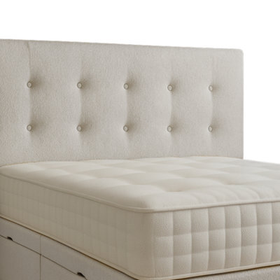 "Urban Textures Luxury 51"" High Eden Boucle Upholstered Bed Headboard - White" - image 1