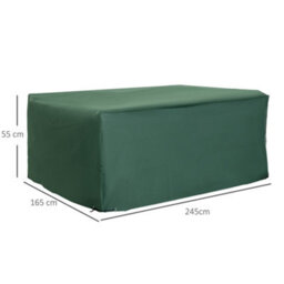 Outsunny 245X165X55Cm Uv Rain Protective Cover For Garden Patio Wicker Rattan - thumbnail 3