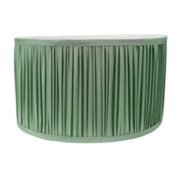 Valuelights Jess Green Fabric Ruched Pleated Large Drum Shade (D)35Cm - thumbnail 3