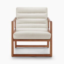 Furniturebox Uk Cassia Beige Fabric Mid Century Modern Accent Chair - thumbnail 4
