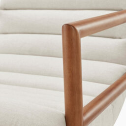 Furniturebox Uk Cassia Beige Fabric Mid Century Modern Accent Chair - thumbnail 6