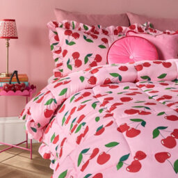 Ohs Cherry Frill Edge Coverless 7.5 Tog Duvet Set With Pillowcase - Double - thumbnail 2