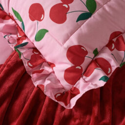 Ohs Cherry Frill Edge Coverless 7.5 Tog Duvet Set With Pillowcase - Double - thumbnail 4