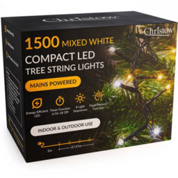 Christow Christmas Tree Lights Indoor Outdoor 500/750/1000/1500 Led 5Ft 6Ft 7Ft 8Ft Trees - thumbnail 1