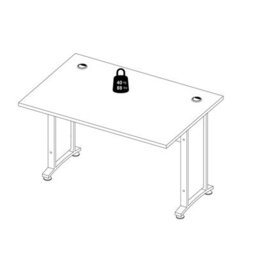 Furniture To Go Prima Desk 120 Cm In Oak With Silver Grey Steel Legs - thumbnail 9