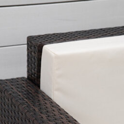 Outsunny Rattan Garden Armchair, Cushioned Single Rattan Chair, Brown - thumbnail 9