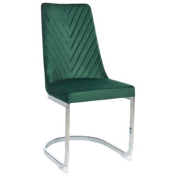 Beliani Set Of 2 Dining Chairs Altoona Velvet Emerald Green - thumbnail 4