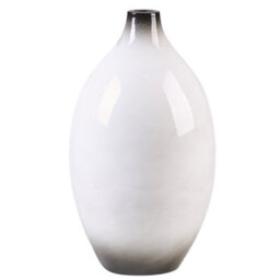 Beliani Decorative Vase Baeza Ceramic 36 Cm White