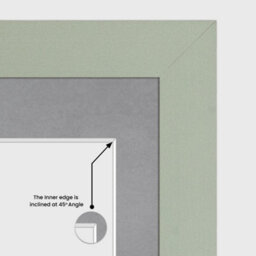 AK Frames 80X70Cm Green Modern Multi Photo Frame With Mid Grey Mount - Holds 20 Apertures (18X) 6X4, (2X) 4X4 Photos - thumbnail 7