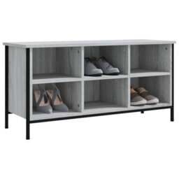 Berkfield Shoe Cabinet Grey Sonoma 100X35X50 Cm Engineered Wood - thumbnail 4