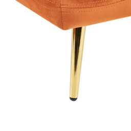 Beliani Right-Hand Chaise Longue Gonesse Velvet Orange - thumbnail 8