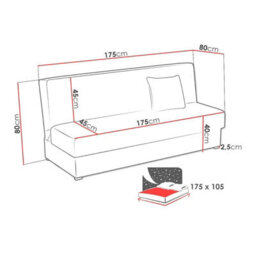 Adela Mini Sofa Bed With Storage Compact Pull Out Guest Bed Modern Upholstered Design Space Saving Solution Beige - thumbnail 6