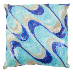Orsina Diva Sequins Turquoise Cushion - thumbnail 1
