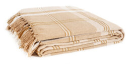 Ehc Highland Cotton Large Throw For Sofa,double Bed,armchair, 150Cm X 200Cm, Beige - thumbnail 3